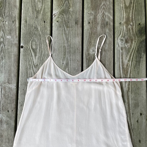 Cami Top: Aritzia Wilfred Pale Pink Silk Tank - Picture 6 of 9